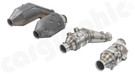 CARGRAPHIC Sport Catalytic Converter Set w/2x 200CPSI Ø121mm HD T38 Tri-Metal Catalytic Converters (Fully OBD2 Compliant) For Lamborghini Gallardo 5.0L V10 - LAMBO015