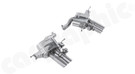 CARGRAPHIC Sport Rear Silencer Set w/Integrated Exhaust Valves & 4x 70mm Sport Tailpipes For Maserati Coupe / Spyder 4200 & GranSport / Spyder 4.2L V8 (Super Sound Version) - CARMAS4200GTFLAP
