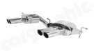 CARGRAPHIC Sport Rear Silencer Set w/4x 70mm Sport Tailpipes For Maserati Coupe / Spyder 4200 & GranSport / Spyder 4.2L V8 - CARMAS4200GTS