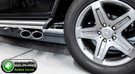 CARGRAPHIC AMG 63-Look Active Sound System Conversion Kit w/4x 115x82mm Mirror Polished Straight-Cut Tailpipes For Mercedes Benz G350 CDI W463 - PERW463DETSMEVO
