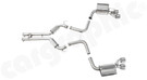 CARGRAPHIC Sport Exhaust System w/4x 200CPSI Catalytic Converters & Rear Silencer Set w/4x 88x76mm Oval Tailpipes For Mercedes Benz R230 SL500 (Super Sound Version) - 18840101KIT