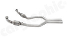 CARGRAPHIC Sport Exhaust System w/2x 200CPSI Catalytic Converters & Rear Silencer Set w/4x 88x76mm Oval Tailpipes For Mercedes Benz R230 SL500 (Super Sound Version) - 18840103KIT