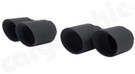 CARGRAPHIC Double-End Sport Tailpipe Set - Round, Slash-Cut & Matte Black Thermopainted For Porsche 997.1 Carrera 2 / 2S / 4 / 4S (PSE) & 991.1 Carrera 2 / 2S / 4 / 4S / GTS - PERP91ERMTP CARGRAPHIC Double-End Sport Tailpipe Set - Round, Slash-Cut & Matte Black Thermopainted For Porsche 997.1 Carrera 2 / 2S / 4 / 4S (PSE) & 991.1 Carrera 2 / 2S / 4 / 4S / GTS - PERP91ERMTP