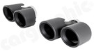 CARGRAPHIC Sport Double-End Tailpipe Set - 4x 89mm Slash-Cut & Black Ceramic Coated For Porsche 997.1 & 997.2 DFI Carrera 2 / 2S / 4 / 4S - CARP97ERSCER