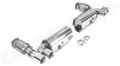CARGRAPHIC Sport Double-End Tailpipe Set - 4x 89mm Slash-Cut w/Molded Collector & Mirror Polished For Porsche 997.1 Turbo 3.6L - CARP97TERS