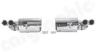 CARGRAPHIC Sport Double-End Tailpipe Set - 4x 89mm Slash-Cut w/Molded Collector & Mirror Polished For Porsche 997.1 Turbo 3.6L - CARP97TERS
