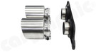 CARGRAPHIC Lightweight Sport Tailpipes - 2x 100mm Round, Weight Optimized, Slash-Cut & Stainless Steel Brushed For Porsche 997 GT3 / GT3 RS - CARP97GT3ERL2100