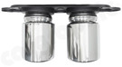 CARGRAPHIC Lightweight Sport Tailpipes - 2x 89mm Round, Doublewall, Slash-Cut, Rolled-In w/Perforated Insert & Mirror Polished For Porsche 997 GT3 / GT3 RS - CARP97GT3ER289