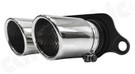 CARGRAPHIC Lightweight Sport Tailpipes - 2x 89mm Round, Doublewall, Slash-Cut, Rolled-In w/Perforated Insert & Mirror Polished For Porsche 997 GT3 / GT3 RS - CARP97GT3ER289