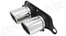 CARGRAPHIC Lightweight Sport Tailpipes - 2x 89mm Round, Doublewall, Slash-Cut, Rolled-In w/Perforated Insert & Mirror Polished For Porsche 997 GT3 / GT3 RS - CARP97GT3ER289