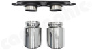 CARGRAPHIC Lightweight Sport Tailpipes - 2x 89mm Round, Doublewall, Slash-Cut, Rolled-In w/Perforated Insert & Mirror Polished For Porsche 997 GT3 / GT3 RS - CARP97GT3ER289