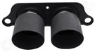 CARGRAPHIC Lightweight Sport Tailpipes - 2x 100mm Round, Weight Optimized, Slash-Cut & Matte Black Thermopainted For Porsche 997 GT3 / GT3 RS - CARP97GT3ERL2100TP