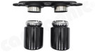CARGRAPHIC Lightweight Sport Tailpipes - 2x 89mm Round, Doublewall, Slash-Cut, Rolled-In w/Perforated Insert & Gloss Black Enameled For Porsche 997 GT3 / GT3 RS - CARP97GT3ER289ENA