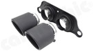 CARGRAPHIC Lightweight Sport Tailpipes - 2x 100mm Round, Doublewall, Slash-Cut, Rolled-In w/Perforated Insert & Matte Black Thermopainted For Porsche 997 GT3 / GT3 RS - CARP97GT3ER2100TP