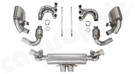 CARGRAPHIC Cylinder-Head-Back Motorsport Exhaust System w/Manifolds, 2x 200CPSI OBD2 HD Tri-Metal Catalytic Converters & Final Silencer w/Integrated Exhaust Valves For Porsche 997 GT3 / GT3 RS - PERP97GT3RKIT2200FLAP
