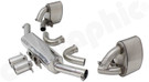 CARGRAPHIC Motorsport Exhaust System OE Manifold Back - Final Silencer w/o Exhaust Valves For Porsche 997 GT3 / GT3 RS / GT3 Cup - PERP97GT3RKITOE