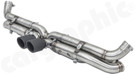 CARGRAPHIC GT3-Look Center Silencer Conversion Kit X-Pipe w/Open or Closed Pipe Work & 89mm or 100mm Double-End Tailpipes For Porsche 997.2 Carrera 2/4/2S/4S/2 GTS/4 GTS & Speedster/Sport Classic 3.8L - CARP97DFIERGT3