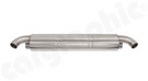 CARGRAPHIC Sport Final Silencer (TÜV Version) For Porsche 997.2 Turbo / Turbo S 3.8L - PERP97TDFIETRSIL