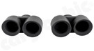 CARGRAPHIC Sport Double-End Tailpipe Set - 4x 89mm Modena Designed, Slash-Cut w/Welded Collector & Matte Black Thermopainted For Porsche 997.2 Turbo / Turbo S 3.6L - CARP97TDFIERTP