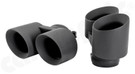 CARGRAPHIC Sport Double-End Tailpipe Set - 4x 89mm Modena Designed, Slash-Cut w/Welded Collector & Matte Black Thermopainted For Porsche 997.2 Turbo / Turbo S 3.6L - CARP97TDFIERTP