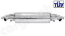 CARGRAPHIC Sport Final Silencer (TÜV SOUND Version) For Porsche 991 Turbo / Turbo S 3.8L - PERP91TETRSIL