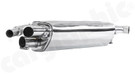 CARGRAPHIC Sport Final Silencer (TÜV SOUND Version) For Porsche 991 Turbo / Turbo S 3.8L - PERP91TETRSIL