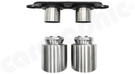 CARGRAPHIC Lightweight Sport Tailpipes - 2x 100mm Round, Weight Optimized, Slash-Cut & Stainless Steel Brushed For Porsche 991.1 GT3 3.8L / GT3 RS 4.0L / R 4.0L & 991.2 GT3 / GT3 RS / GT3 Touring 4.0L - CARP91GT3ERL2100