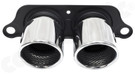 CARGRAPHIC Lightweight Sport Tailpipes - 2x 100mm Round, Double-Walled, Slash-Cut, Rolled-In w/Perforated Insert & Mirror Polished For Porsche 991.1 GT3 3.8L / GT3 RS 4.0L / R 4.0L & 991.2 GT3 / GT3 RS / GT3 Touring 4.0L - CARP91GT3ER2100