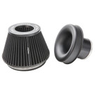 Ramair Pleated 102mm (4inch) OD Neck Medium Cone Air Filter with Velocity Stack  PR-CC-194-VS-102-BK
