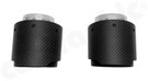 CARGRAPHIC PSE Look Sport Tailpipes - 2x 100mm Slash-Cut w/Stainless Steel Liner & Visual Carbon Matte Finish For Porsche 991.2 Carrera / Carrera S / Carrera T / Carrera GTS 3.0L T - CARP912PSEERKITKEVTP