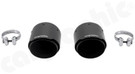 CARGRAPHIC PSE Look Sport Tailpipes - 2x 100mm Double-Walled, Rolled-In, Slash-Cut w/Stainless Steel Liner, CARGRAPHIC Logo & Visual Carbon Matte Finish For Porsche 991.2 Carrera / Carrera S / Carrera T / Carrera GTS 3.0L T - CARP912PSEERKITKEVTPCG