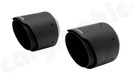 CARGRAPHIC PSE Look Sport Tailpipes - 2x 100mm Double-Walled, Rolled-In, Slash-Cut w/Stainless Steel Liner, CARGRAPHIC Logo & Visual Carbon Matte Finish For Porsche 991.2 Carrera / Carrera S / Carrera T / Carrera GTS 3.0L T - CARP912PSEERKITKEVTPCG