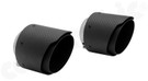 CARGRAPHIC PSE Look Sport Tailpipes - 2x 114mm Slash-Cut w/Stainless Steel Liner & Visual Carbon Matte Finish For Porsche 991.2 Carrera / Carrera S / Carrera T / Carrera GTS 3.0L T - CARP912PSEER45KITKEVTP