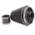 Ramair Pleated 83mm (3.25inch) ID Neck Large Cone Air Filter with Velocity Stack and Coupling  PR-CC-195-VS-83-BK-KIT