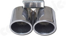 CARGRAPHIC Sport Rear Silencer w/89mm Slash-Cut Double-End Tailpipe Rolled-In w/Perforated Insert (SUPER SOUND VERSION) For Porsche 986 Boxster 2.5L - CARP86ETSR35