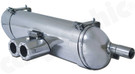 CARGRAPHIC Sport Rear Silencer w/89mm Double-End "Octagon" Tailpipe w/Perforated Insert (SUPER SOUND VERSION) For Porsche 986 Boxster 2.7L, Boxster S 3.2L & Boxster 550 Spyder - CARP86SETSOCT