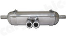 CARGRAPHIC Sport Rear Silencer w/89mm Double-End "Revolver" Tailpipe w/Perforated Insert (SUPER SOUND VERSION) For Porsche 986 Boxster 2.7L, Boxster S 3.2L & Boxster 550 Spyder  - CARP86SETSREV