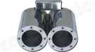 CARGRAPHIC Sport Rear Silencer w/89mm Double-End "Revolver" Tailpipe w/Perforated Insert (SUPER SOUND VERSION) For Porsche 986 Boxster 2.7L, Boxster S 3.2L & Boxster 550 Spyder  - CARP86SETSREV