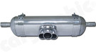CARGRAPHIC Sport Rear Silencer w/89mm Double-End "Tri-Pipe" Tailpipe w/Perforated Insert (SUPER SOUND VERSION) For Porsche 986 Boxster 2.7L, Boxster S 3.2L & Boxster 550 Spyder - CARP86SETSTRIR
