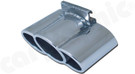 CARGRAPHIC Sport Rear Silencer w/89mm Double-End "Tri-Pipe" Tailpipe w/Perforated Insert (SUPER SOUND VERSION) For Porsche 986 Boxster 2.7L, Boxster S 3.2L & Boxster 550 Spyder - CARP86SETSTRIR