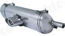 CARGRAPHIC Sport Rear Silencer w/150x95mm Slash-Cut Oval Tailpipe Rolled-In w/Perforated Insert (SOUND VERSION with TÜV Certificate) For Porsche 986 Boxster 2.7L, Boxster S 3.2L & Boxster 550 Spyder - CARP86SETO