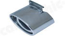 CARGRAPHIC Sport Rear Silencer w/150x95mm Slash-Cut Oval Tailpipe Rolled-In w/Perforated Insert (SOUND VERSION with TÜV Certificate) For Porsche 986 Boxster 2.7L, Boxster S 3.2L & Boxster 550 Spyder - CARP86SETO