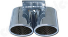 CARGRAPHIC Sport Rear Silencer w/88x76mm Slash-Cut Double-End Tailpipe Rolled-In w/Perforated Insert (SOUND VERSION with TÜV Certificate) For Porsche 986 Boxster 2.7L, Boxster S 3.2L & Boxster 550 Spyder - CARP86SETO2