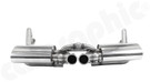 CARGRAPHIC Sport Rear Silencer Set w/2x 89mm Tailpipes (SUPER SOUND Version) For Porsche 981 Boxster / Cayman - PERP81ETO289R
