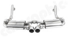 CARGRAPHIC Sport Rear Silencer Set w/2x Exhaust Valves & 2x 100mm Tailpipes (SOUND / SUPER SOUND Version) For Porsche 981 Boxster / Cayman - PERP81ETFLAP2100