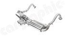 CARGRAPHIC Sport Rear Silencer Set w/2x Exhaust Valves & 2x 89mm Tailpipes (SOUND / SUPER SOUND Version) For Porsche 981 Boxster / Cayman - PERP81ETFLAP