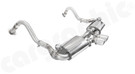 CARGRAPHIC Sport Rear Silencer Set w/2x Exhaust Valves & 2x 89mm Tailpipes (SOUND / SUPER SOUND Version) For Porsche 981 Boxster / Cayman - PERP81ETFLAP