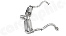 CARGRAPHIC Sport Rear Silencer Set w/2x Exhaust Valves & 2x 89mm Tailpipes (SOUND / SUPER SOUND Version) For Porsche 981 Boxster / Cayman - PERP81ETFLAP