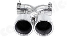 CARGRAPHIC Sport Double-End Tailpipe - 100mm X-Pipe Construction, Rolled-In w/Perforated Insert & Mirror Polished For Porsche 981 Boxster / Cayman - PERP81ER40RX CARGRAPHIC Sport Double-End Tailpipe - 100mm X-Pipe Construction, Rolled-In w/Perforated Insert & Mirror Polished For Porsche 981 Boxster / Cayman - PERP81ER40RX