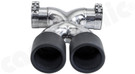 CARGRAPHIC Sport Double-End Tailpipe - 89mm X-Pipe Construction, Rolled-In w/Perforated Insert & Matte Black Thermopaint Finish For Porsche 981 Boxster / Cayman - PERP81ER35RXTP CARGRAPHIC Sport Double-End Tailpipe - 89mm X-Pipe Construction, Rolled-In w/Perforated Insert & Matte Black Thermopaint Finish For Porsche 981 Boxster / Cayman - PERP81ER35RXTP